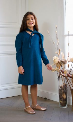robe col lavalliere fille